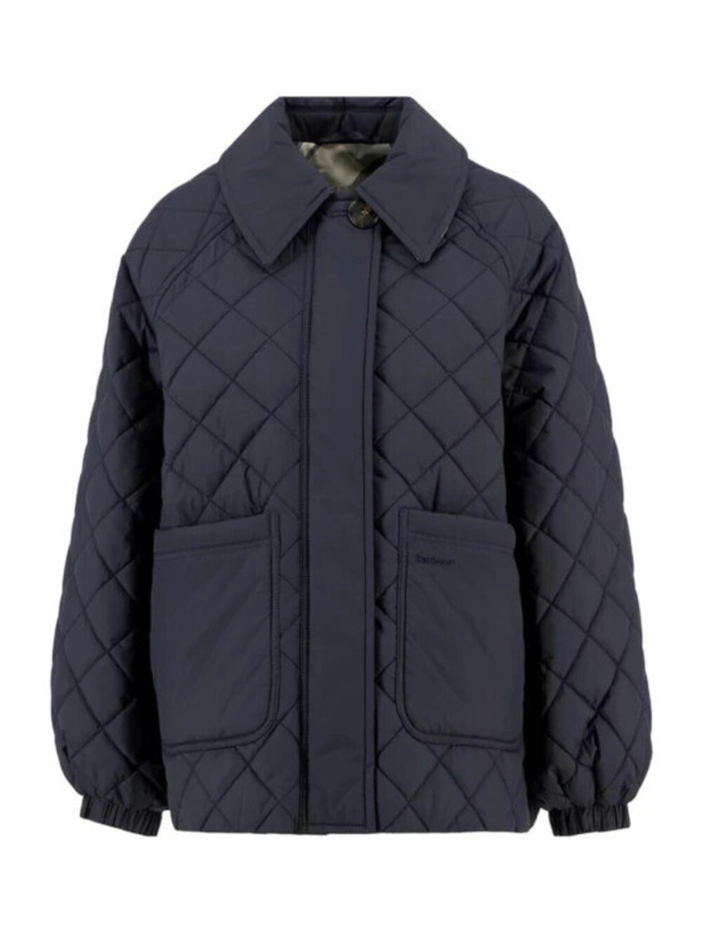 New, BARBOUR Women's Laoise Diamond Quilted Jacket in Navy Sz 14 #SJ2652